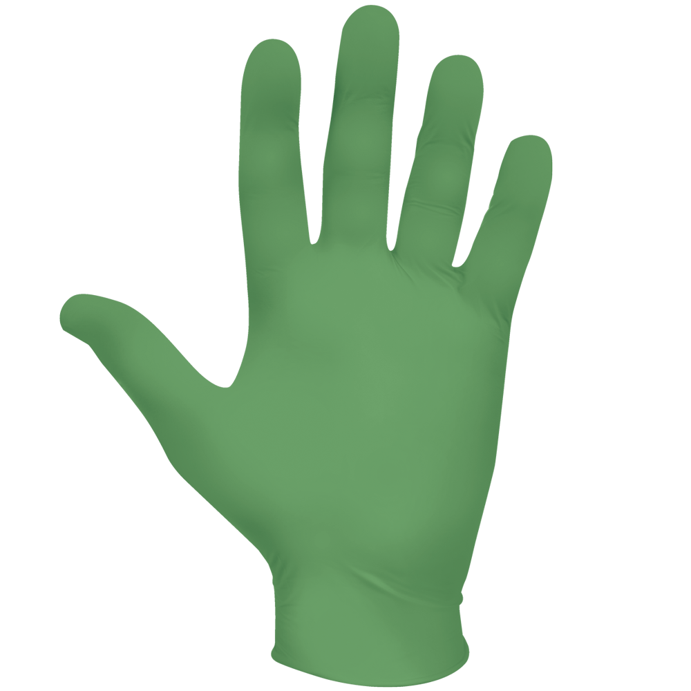 SHOWA 6110PF 4-mil Biodegradable Green Nitrile Disposable Gloves