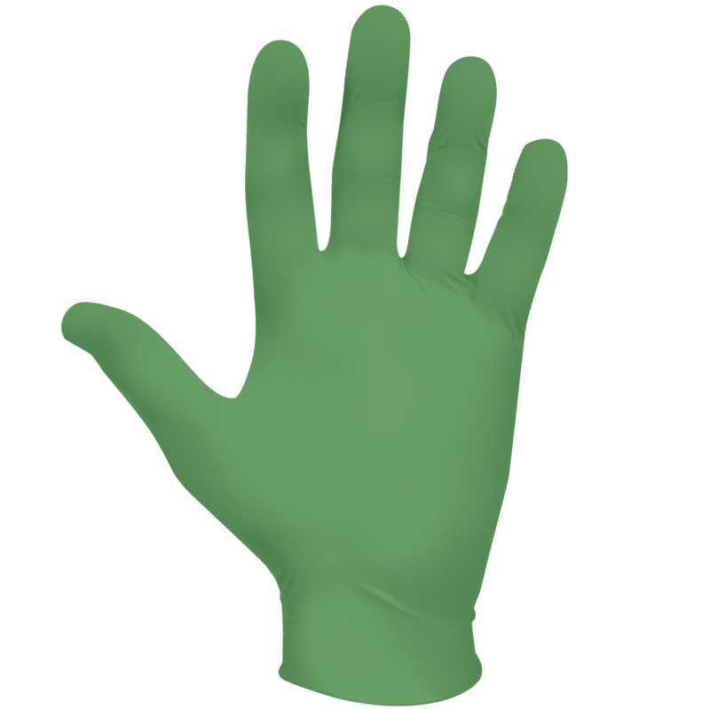 SHOWA 6110PF 4-mil Biodegradable Green Nitrile Disposable Gloves