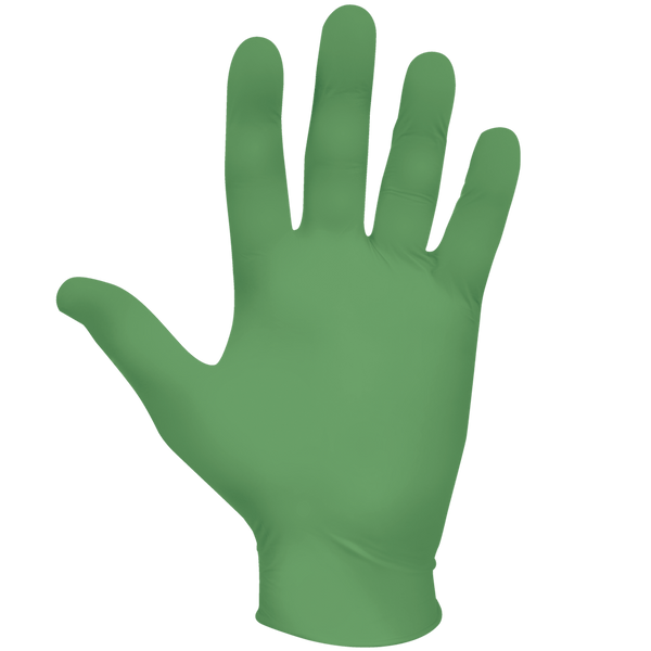 SHOWA 6110PF 4-mil Biodegradable Green Nitrile Gloves | Gemplers