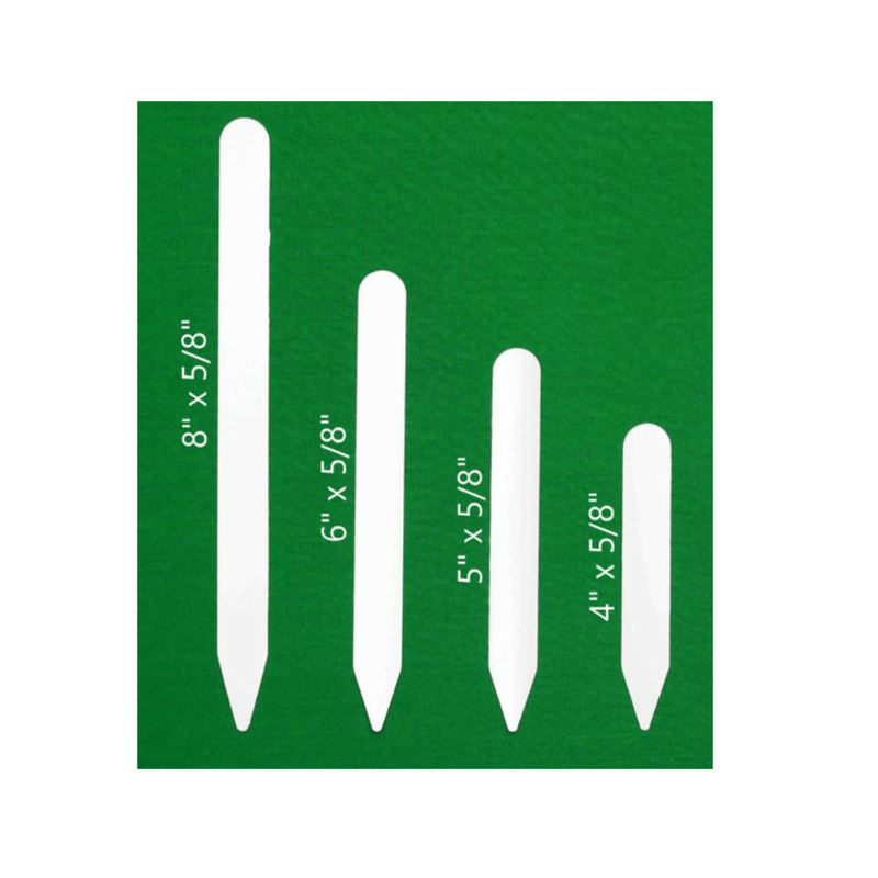 6 plastic plant labels dpi 1000/8x5/8" Economy White Plastic Labels
