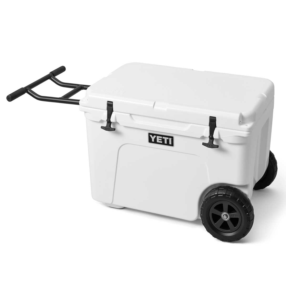 Closeup of the handle on YETI Tundra Haul Cooler