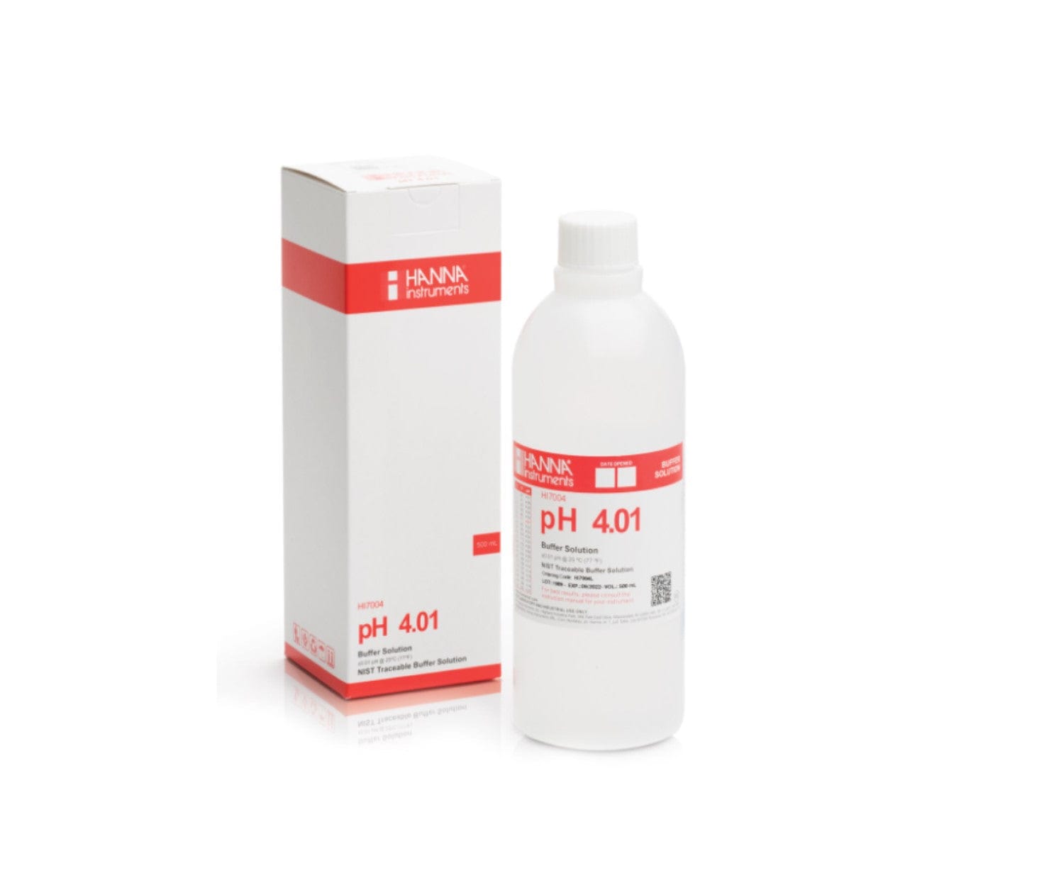 HANNA INSTRUMENTS 4.01 pH Buffer Solution, 500mL bottle