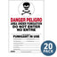Gemplers Bilingual Warning Sign for Fumigant Applications, 14
