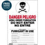Gemplers Bilingual Warning Sign for Fumigant Applications
