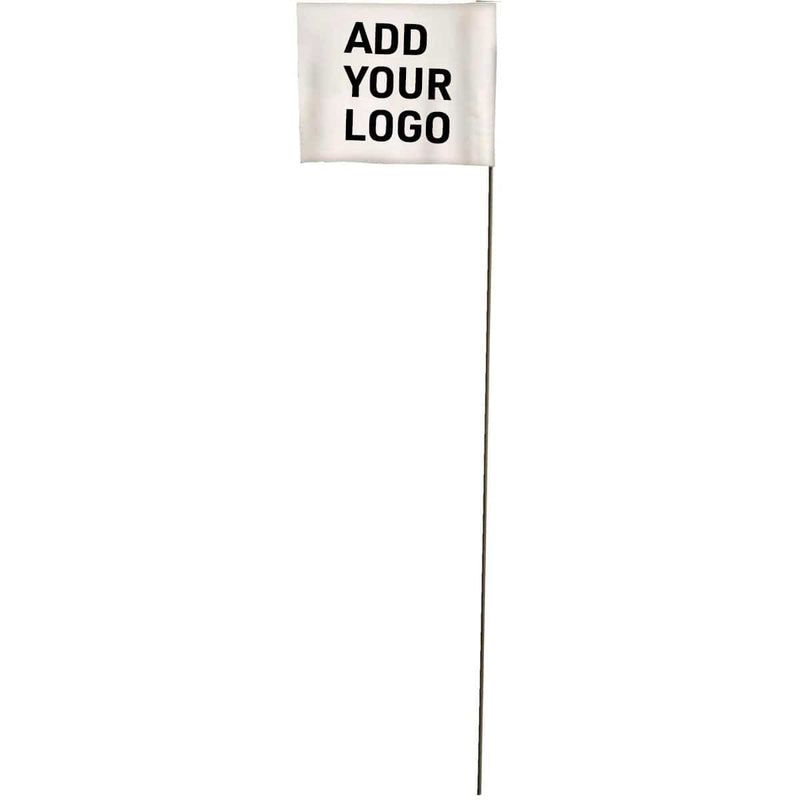 Custom Printed 2.5” x 3.5” Marking Flags with 21" Wire Stake | 1,000 Pack