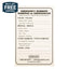 Gemplers Required Emergency Information Self-Adhesive Label