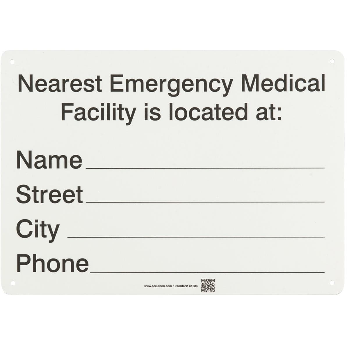Gemplers Required Emergency Information Sign