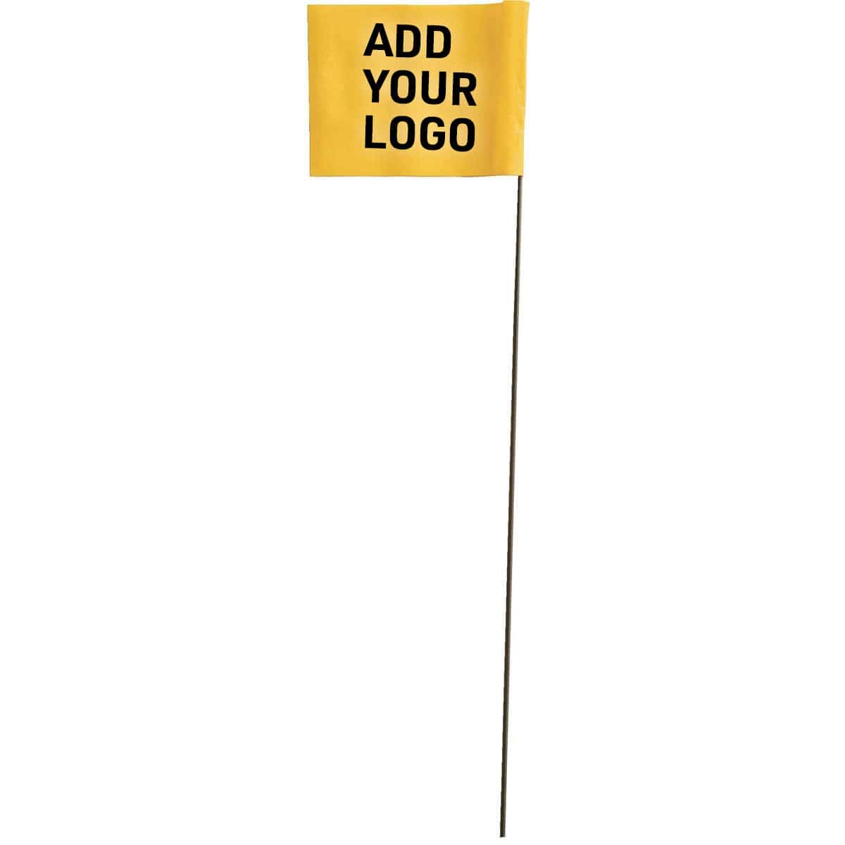 Custom Printed 2.5” x 3.5” Marking Flags with 21" Wire Stake | 1,000 Pack