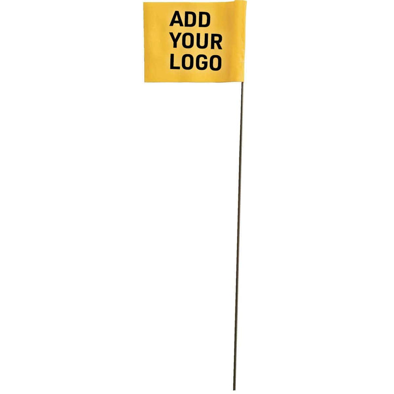 Custom Printed 2.5” x 3.5” Marking Flags with 21" Wire Stake | 1,000 Pack