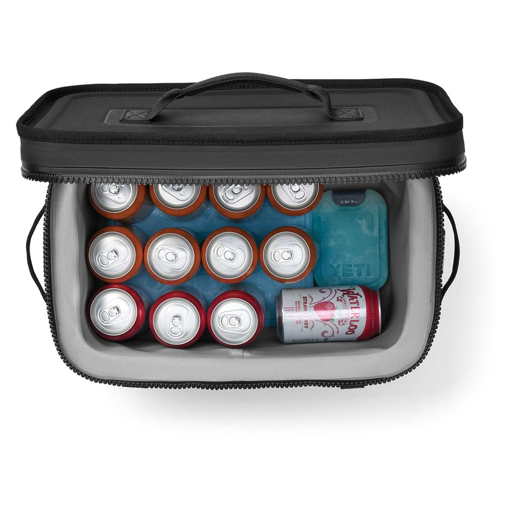 Black YETI Hopper Flip 18 Soft Sided Cooler
