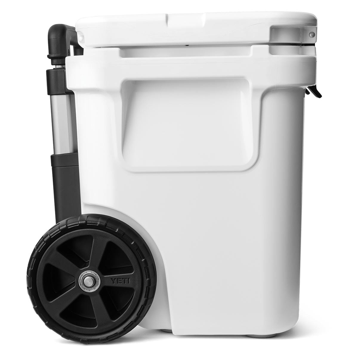 White YETI Roadie 32 Wheeled Cooler