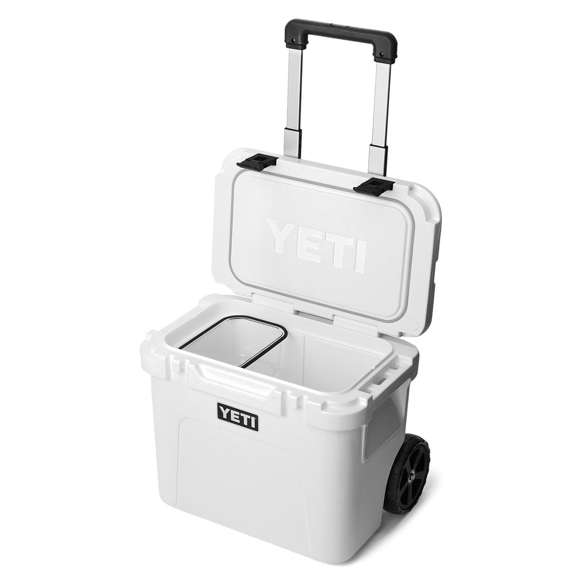 White YETI Roadie 32 Wheeled Cooler