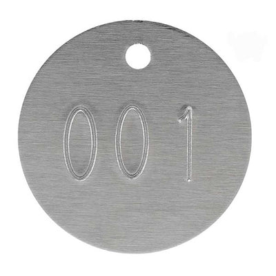 Round Numbered Aluminum Tree Tags