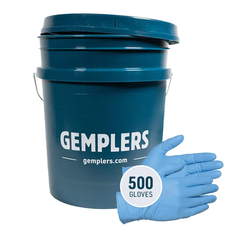 Gemplers 8-mil Disposable Nitrile Gloves | Bucket of 500 gloves