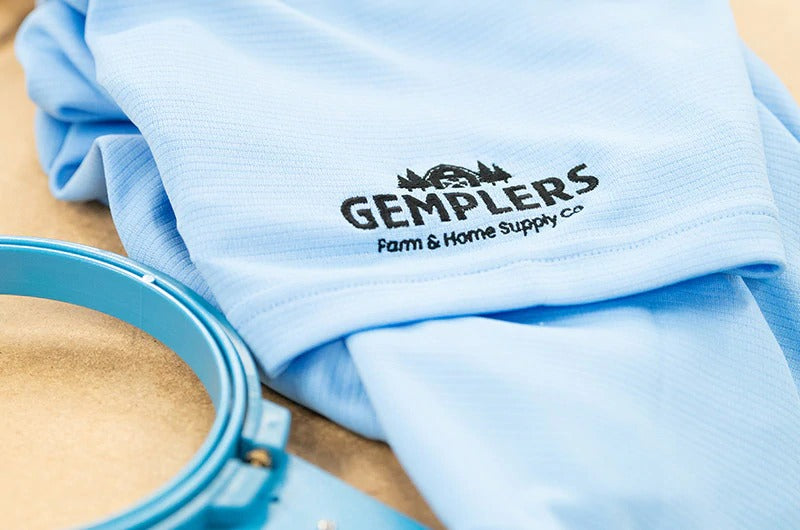 Gemplers logo on a t-shirt
