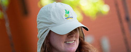 Embroidered logo on hat