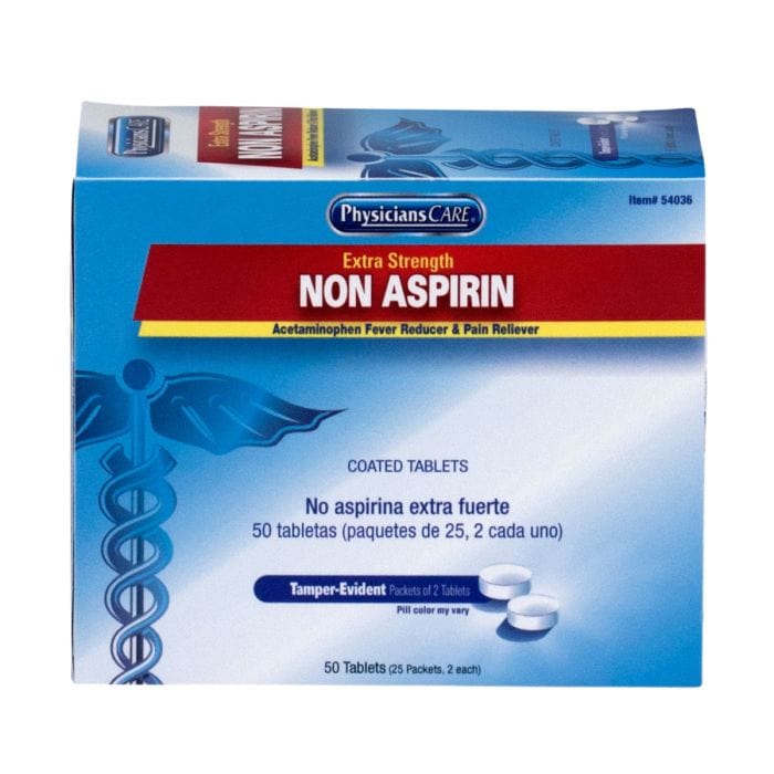 PhysiciansCare® Non-Aspirin Tablets, Box of 25 Dose Packets