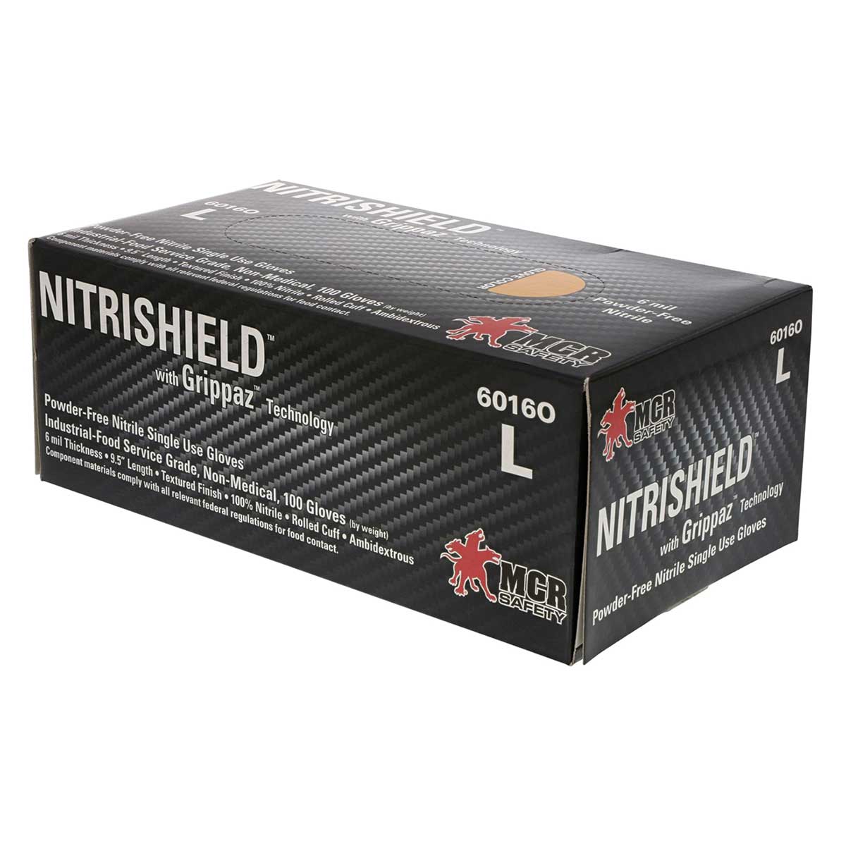 NitriShield with Grippaz 6-mil Orange Nitrile Gloves