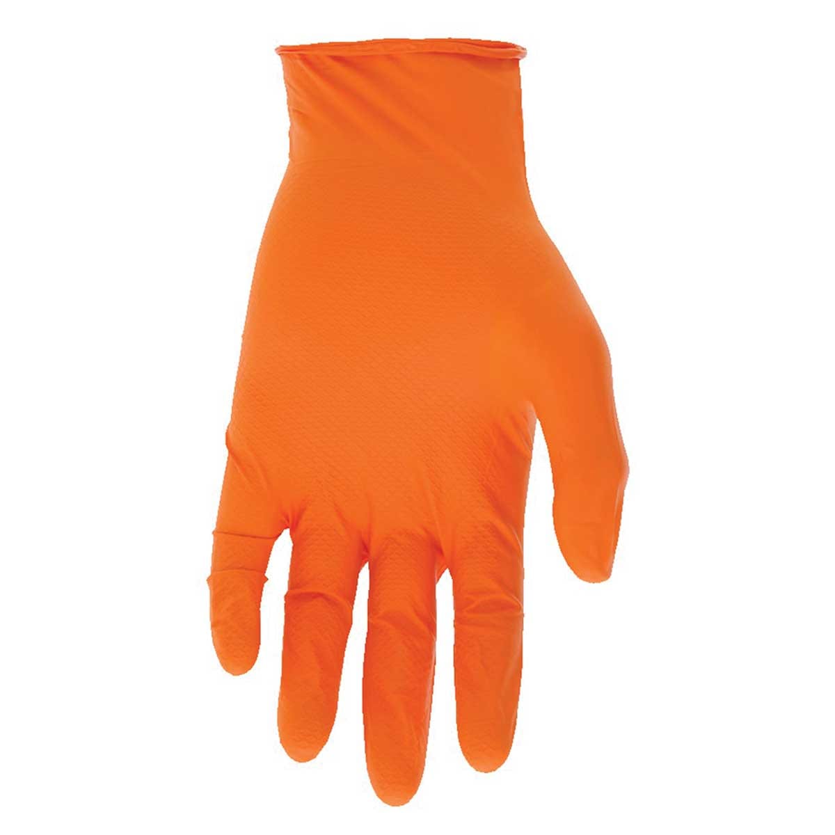 NitriShield with Grippaz 6-mil Orange Nitrile Gloves