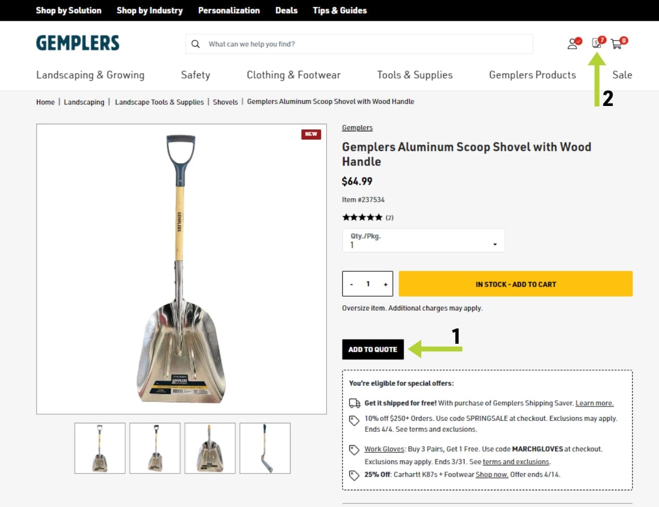 How to Request a Quote Gemplers