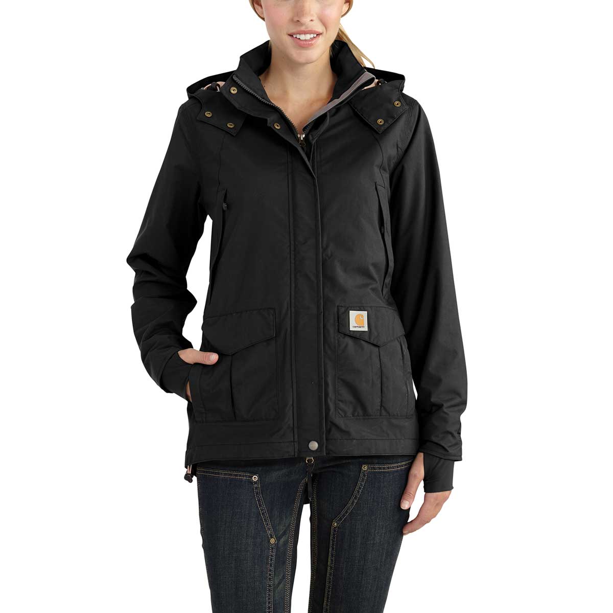 Front of Carhartt Women's Shoreline Jacket on model