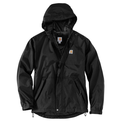 Black Carhartt Storm Defender Loose Fit Midweight Rain Jacket