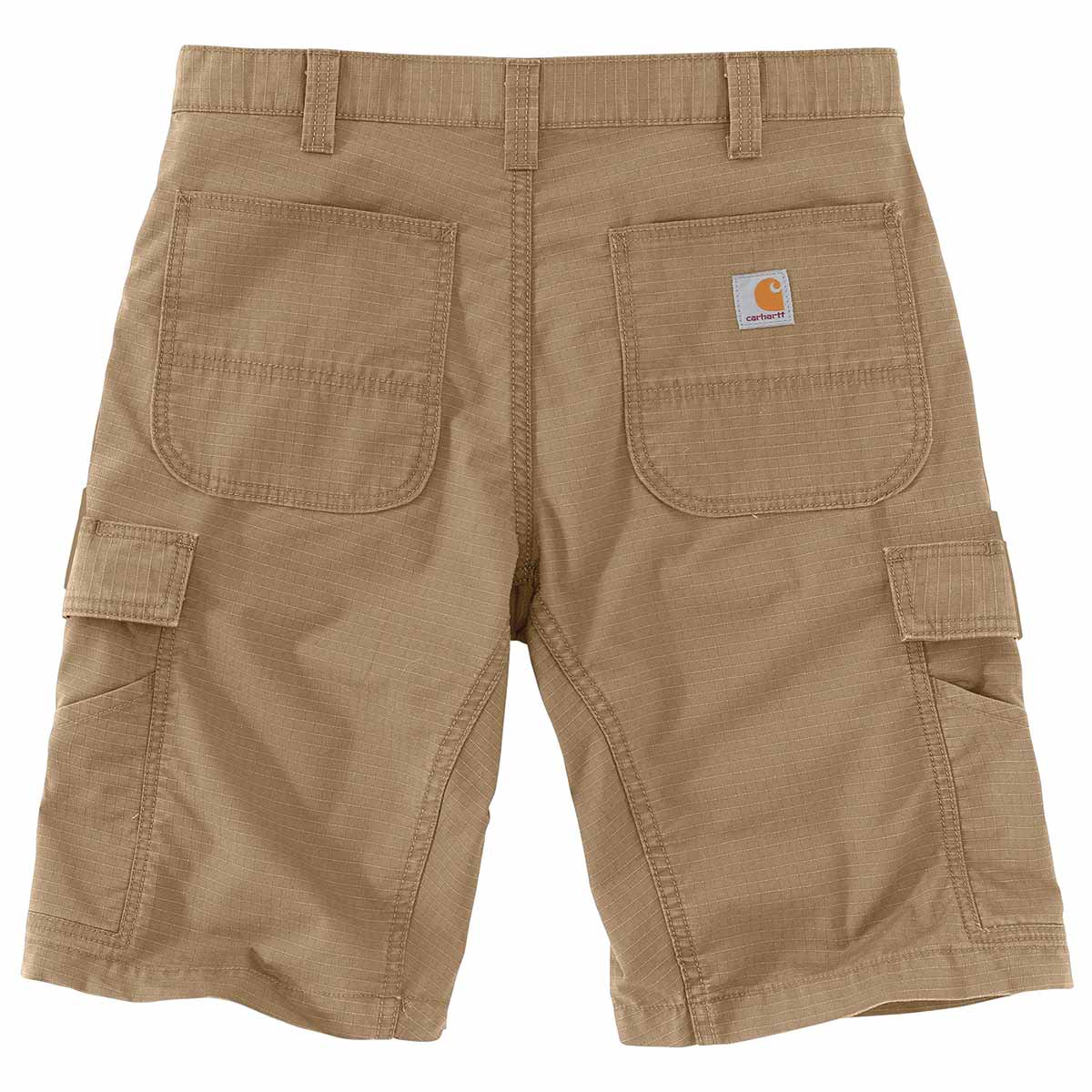 View of the back of the Carhartt Force Relaxed Fit Ripstop Cargo Work Short