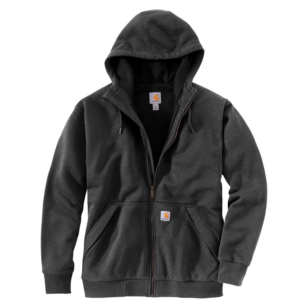 Carbon Heather Carhartt Rain Defender Loose Fit Midweight Thermal Lined Full-Zip Sweatshirt