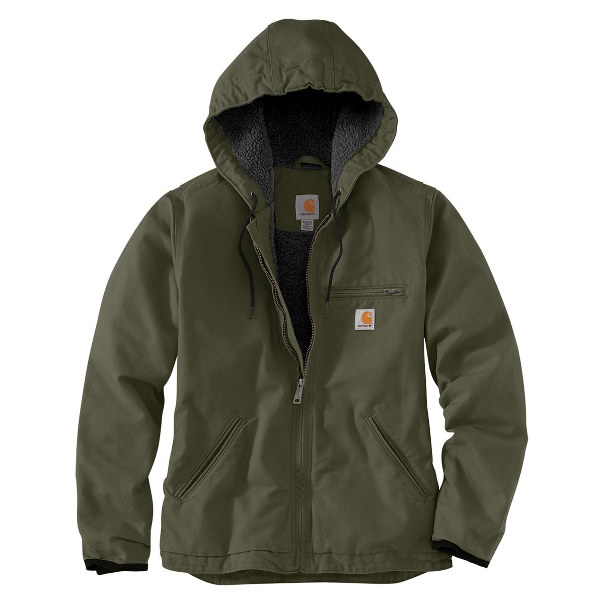 Basil Carhartt Women's 0J141 Washed Duck Sherpa-Lined Jacket