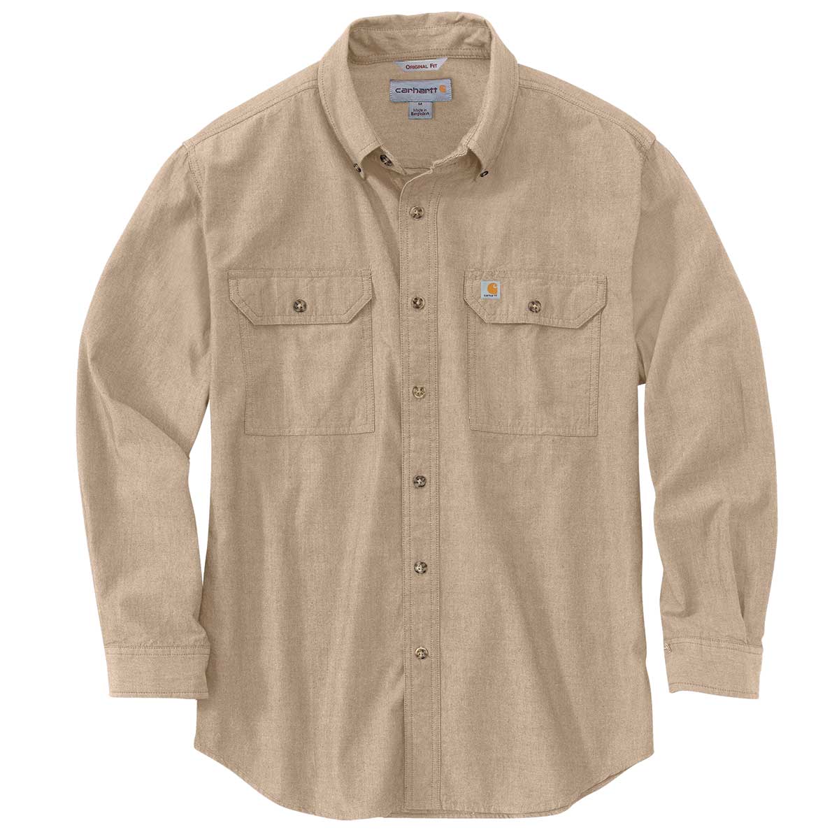 Carhartt Men's Loose Fit Midweight Chambray Long Sleeve Shirt - Dark Tan Chambray - XL Carhartt Men's Loose Fit Midweight Chambray Long Sleeve Shirt - Dark Tan Chambray - XL