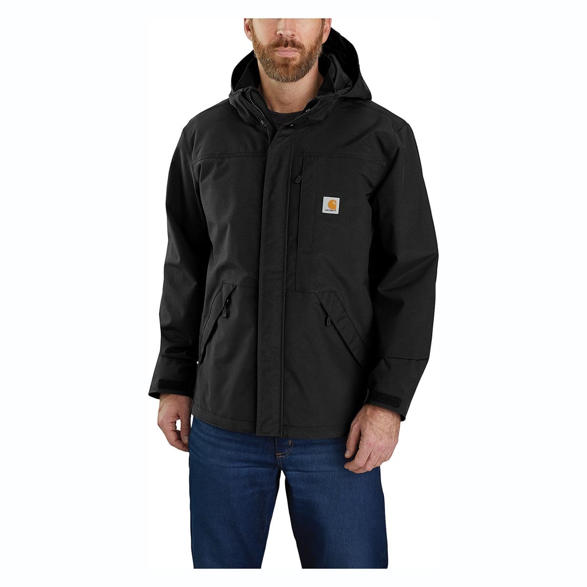 Black Carhartt Men's Storm Defender Loose Fit Heavyweight Jacket