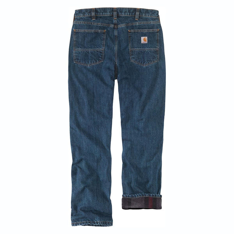 Carhartt Relaxed Fit Flannel-Lined 5-Pocket Jeans