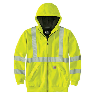 Brite Lime Carhartt ANSI Class 3 Loose Fit Midweight Full Zip Hi-Vis Sweatshirt