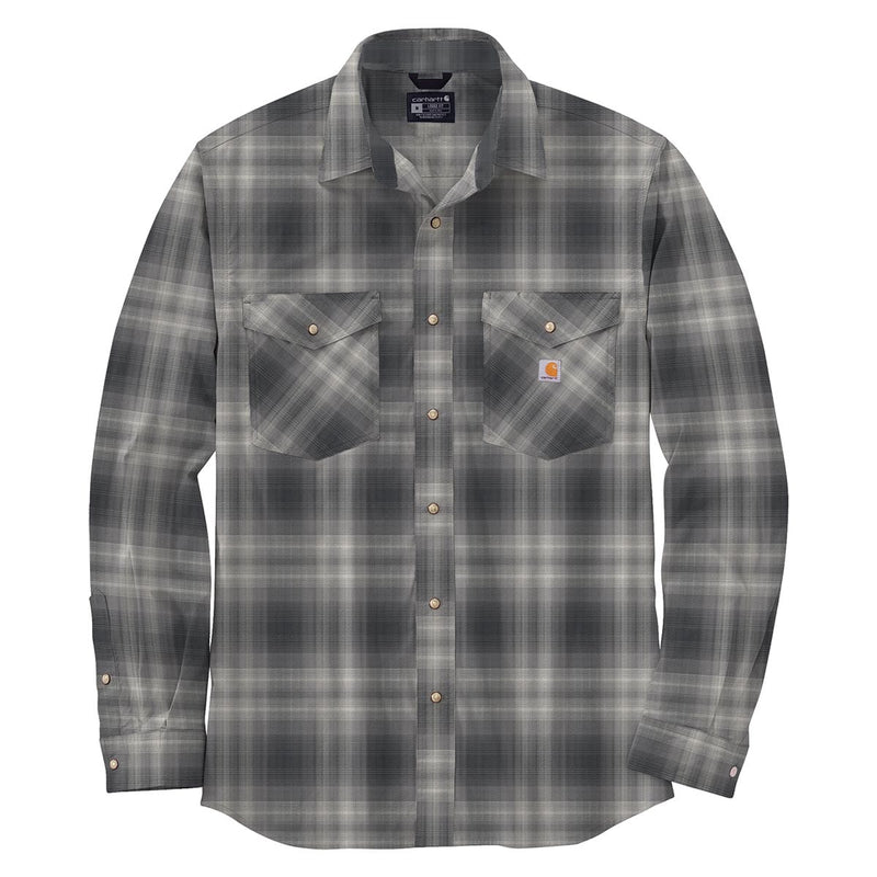 Carhartt Rugged Flex Relaxed Fit Midweight Flannel Long Sleeve Snap Front Shirt