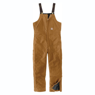 Carhartt Brown Carhartt Loose Fit Firm Duck Insulated Biberall