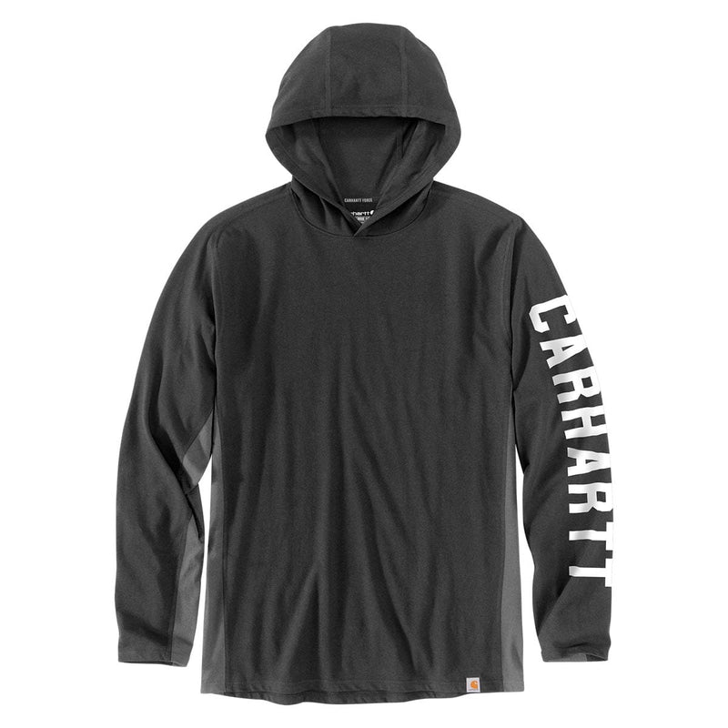 Carhartt Force Relaxed Fit Midweight Long-Sleeve Logo Graphic Hooded T-Shirt