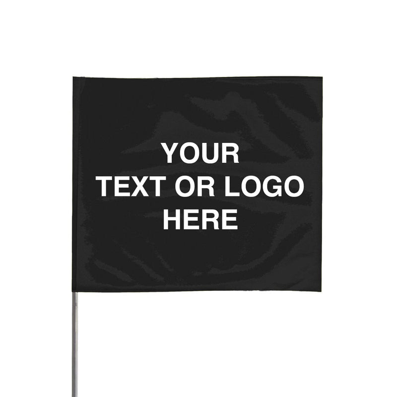 Custom Print Wire Stake Flags, 4" x 5", Pk of 100 (3,000 Minimum)