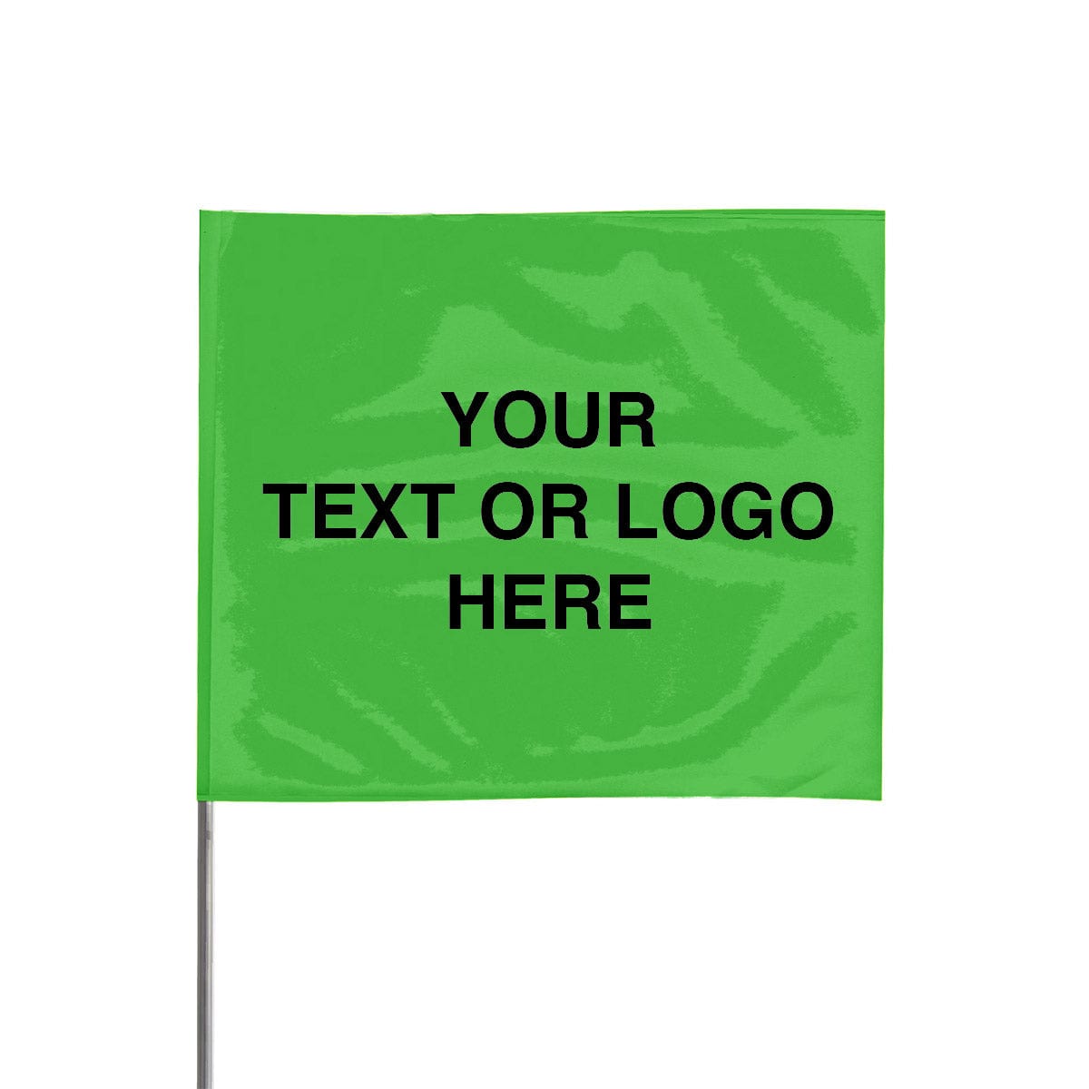 Custom Print Wire Stake Flags, 4" x 5", Pk of 100 (3,000 Minimum)