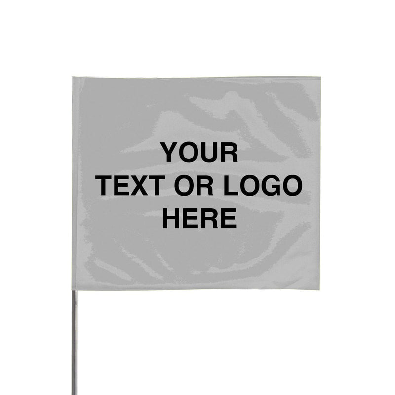 Custom Print Wire Stake Flags, 4" x 5", Pk of 100 (3,000 Minimum)