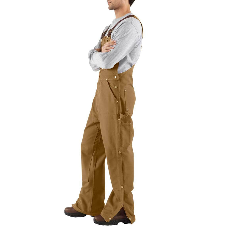Carhartt Men's Big & Tall Quilt Lined Duck Bib Overalls,Brown,52 x 30