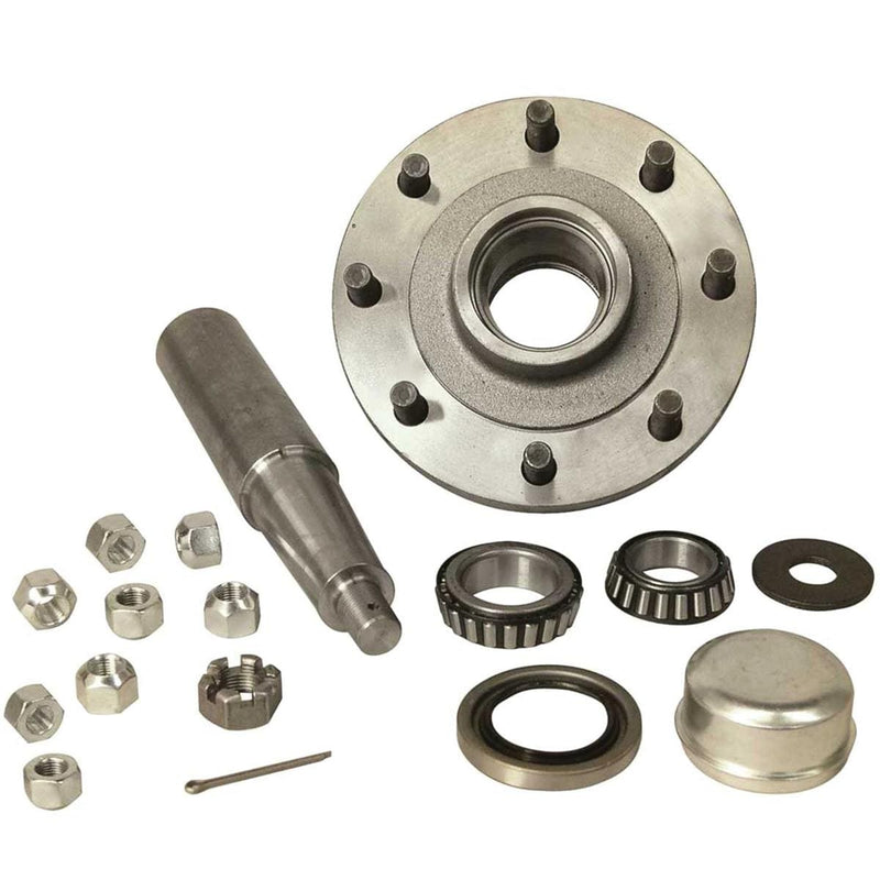 8-Hole Straight Spindle Stub Axle Assembly