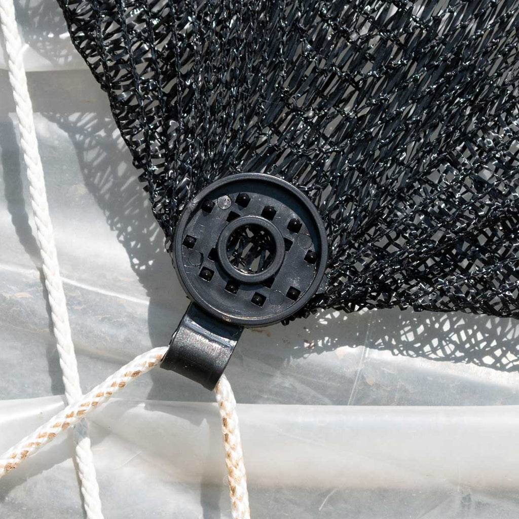 Shade Cloth Hinged Grommet Fasteners In Use+++Shade Cloth Hinged Grommet Fasteners In Use