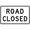 "Road Closed" Traffic Warning Sign