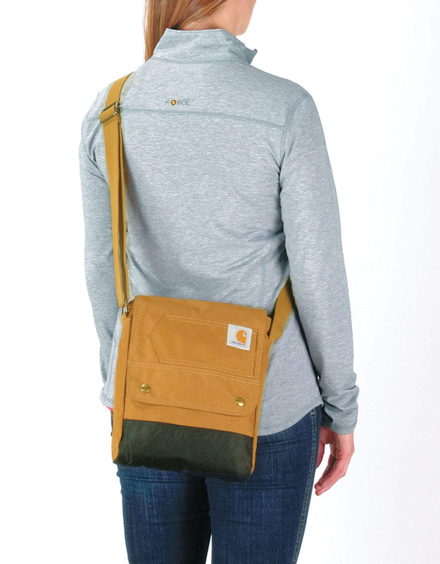  Carhartt, Durable, Adjustable Crossbody Bag with Flap Over Snap  Closure, Brown : Clothing, Shoes & Jewelry