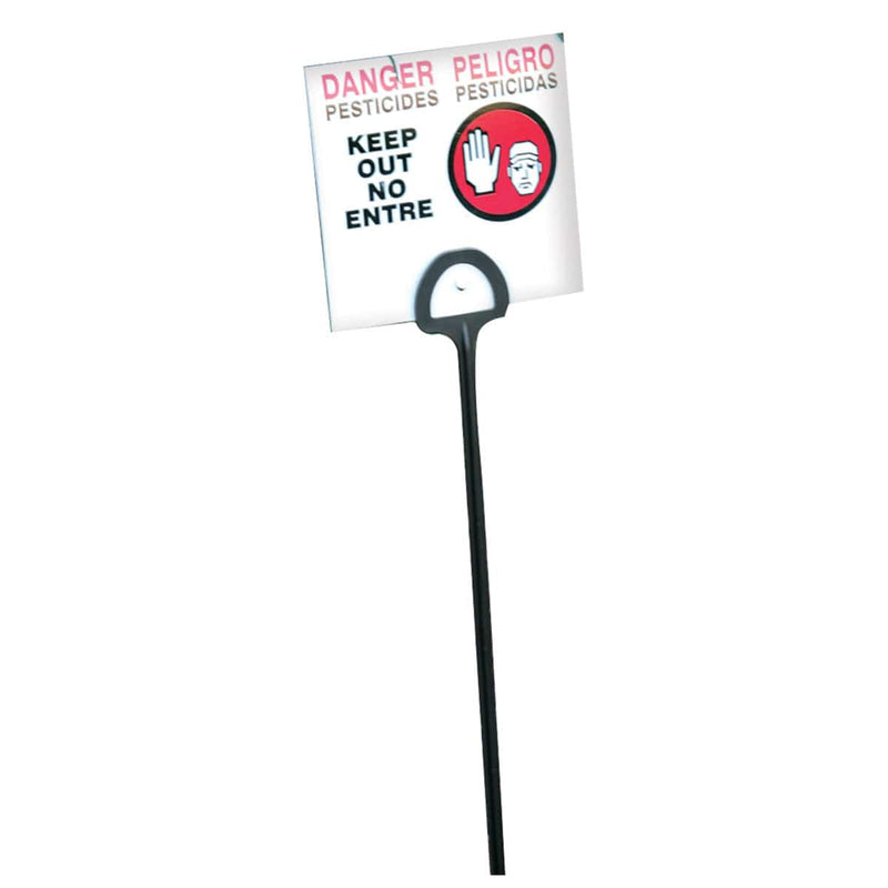 5"x 5" WPS Pesticide Warning Sign with 16"L Stake