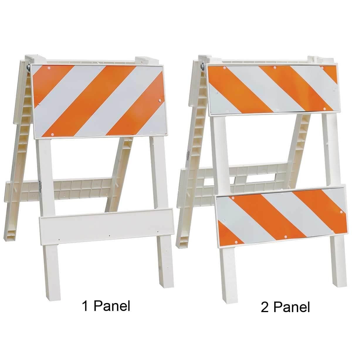 1 and 2 Panel Plastic Barricades