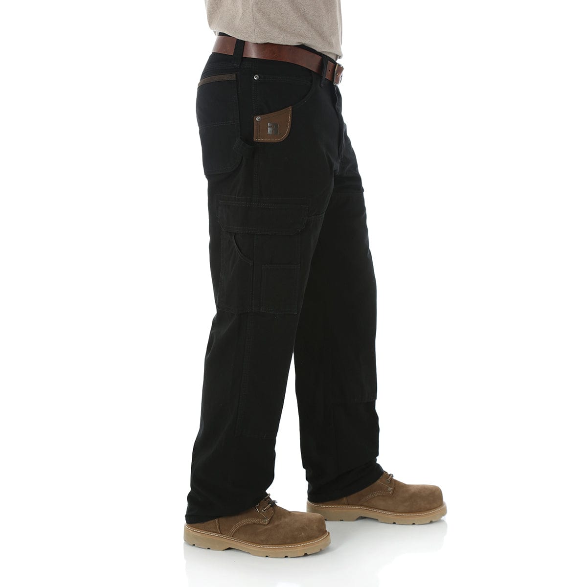 Black Wrangler Riggs Workwear Ripstop Ranger Cargo Pants, Black