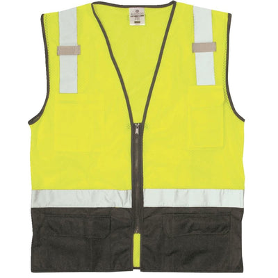 ANSI Class 2 Hi-Vis Black-Bottom Safety Vest