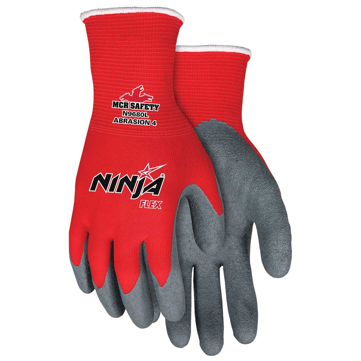 ninja handschuhe Ninja Coated-Palm Gloves, Medium, Gray/Red