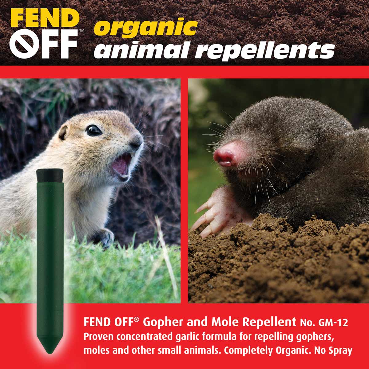 Mole and Gopher Garlic Repellents